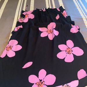 Kate Spade sleeveless blouse with ruffle accents tie neck